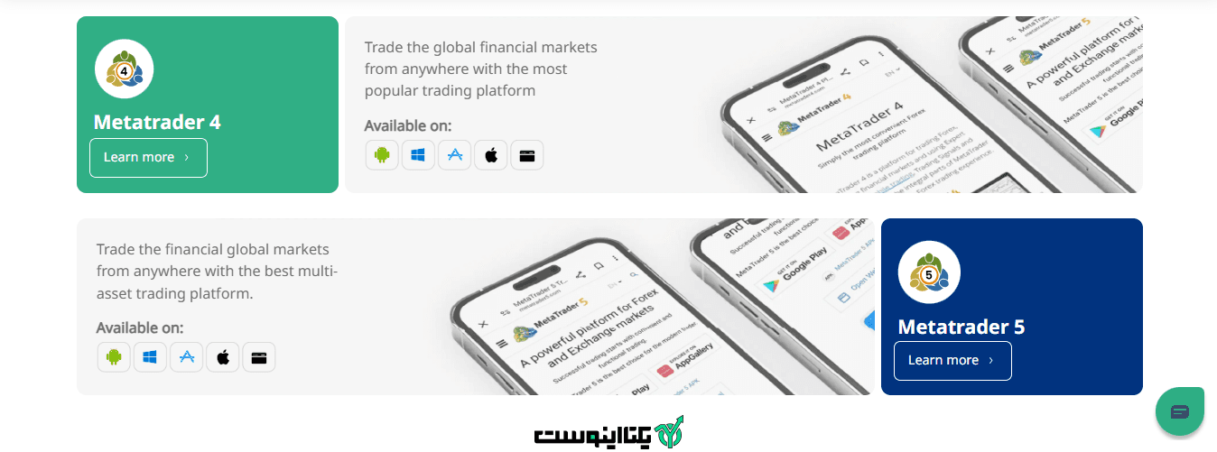 پلتفرم های معاملاتی بروکر ایکس اس