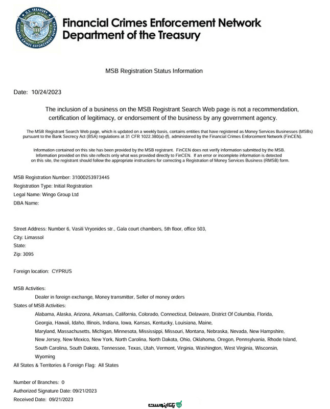 رگوله بروکر وینگو مارکتس