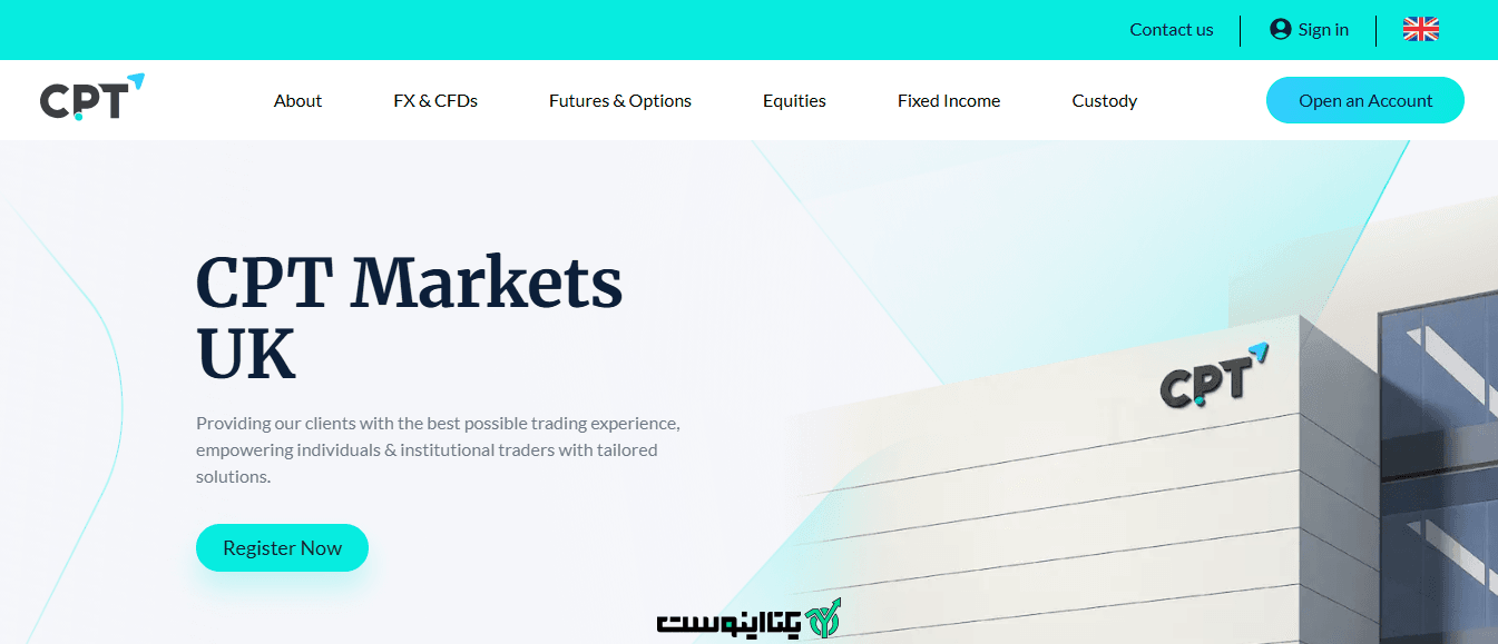 صفحه اصلی سایت بروکر سی پی تی مارکتس