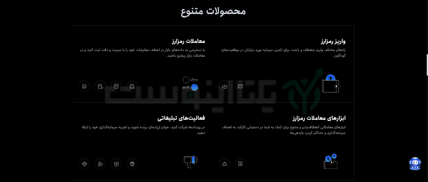 محصولات متنوع توبیت