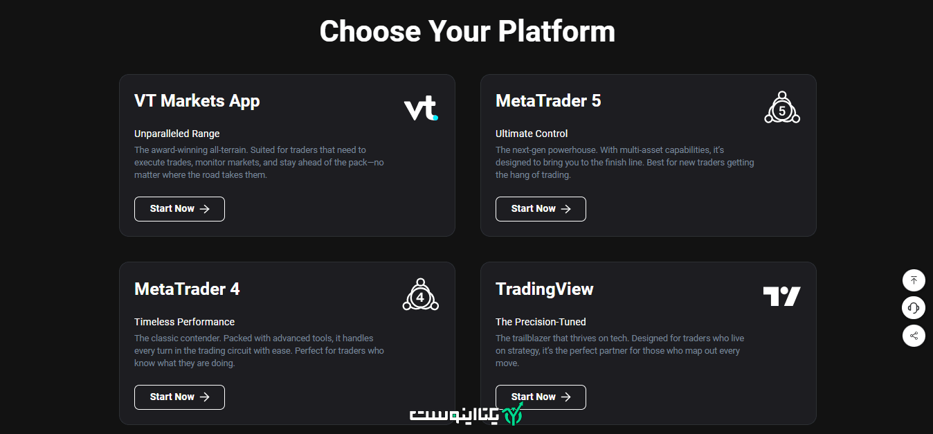 پلتفرم های بروکر وی تی مارکتس